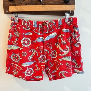 Chubbies‎ Men's Red Nautical Print 5" Short Size Medium